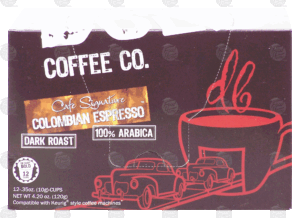 Detroit Bold Cafe Signature colombian expresso, 100% arabica, dark roast, 12 cups 4.2 ounce
