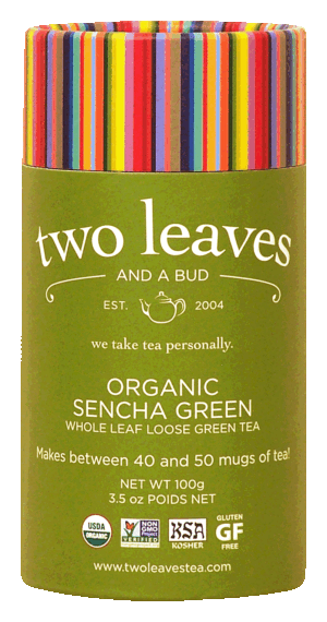Two Leaves Tea Company organic sencha green whole leaf loose 3.5 ounce