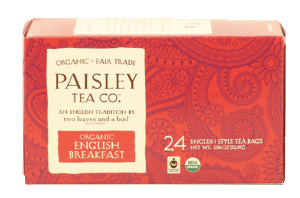 Paisley Tea Co. English Breakfast organic english style tea bags 24 count