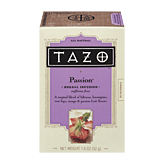 Tazo Tea Bags Passion Herbal Infusion Caffeine Free 20 count