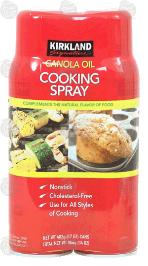 Kirkland Signature cooking spray, canola oil, 17-oz 2 pack