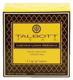 Talbott Teas luscious lemon meringue herbal tea, caffeine-free 1.06 ounce