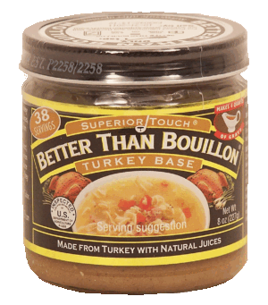 Better Than Bouillon Superior Touch turkey base, made turkey with natural juices 8 ounce